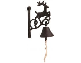 Cloche murale en fonte cerf