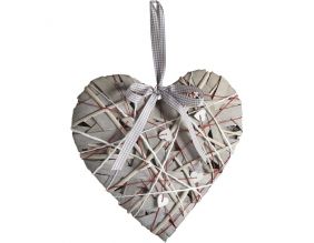Coeur en bois à suspendre (30 cm)