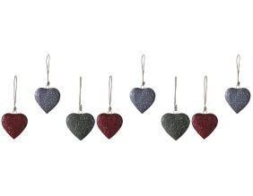 Coeur à suspendre en métal (Lot de 8 - taille 2)