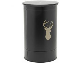 Coffre à pellets laqué (Métal noir Cerf)