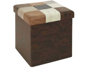Coffre pouf pliable en polyuréthane patchwork Helsinki