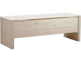Coffre de rangement en bois brut