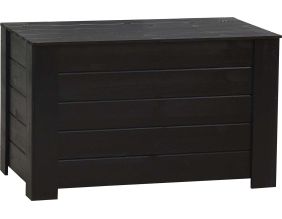 Coffre de rangement en pin  77 x 40 x 50 cm (Noir)