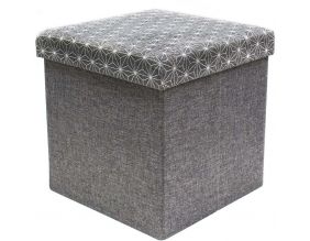 Coffre rangement pouf tissu