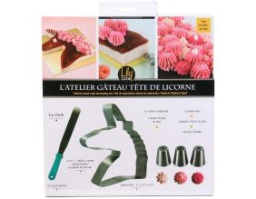 Coffret patisserie gâteau tête de licorne