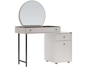 Coiffeuse avec miroir et rangements Tiana (Modèle 3)