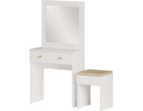 Coiffeuse avec miroir et tabouret Azura