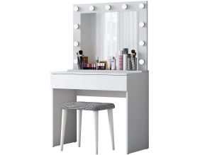 Coiffeuse avec rangements er miroir Beauty (Coiffeuse, miroir et tabouret)