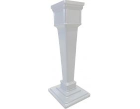 Colonne pour boîte aux lettres en aluminium grand modèle 1950 (Blanc)