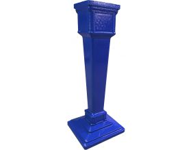 Colonne pour boîte aux lettres en aluminium grand modèle 1950 (Bleu)