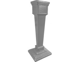 Colonne pour boîte aux lettres en aluminium grand modèle 1950 (Gris clair)