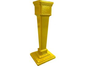 Colonne pour boîte aux lettres en aluminium grand modèle 1950 (Jaune)
