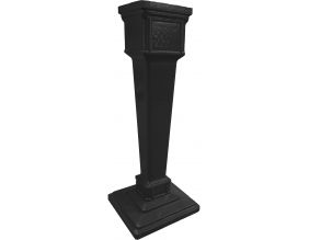 Colonne pour boîte aux lettres en aluminium grand modèle 1950 (Noir)