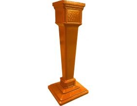 Colonne pour boîte aux lettres en aluminium grand modèle 1950 (Orange)