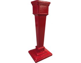 Colonne pour boîte aux lettres en aluminium grand modèle 1950 (Rouge)