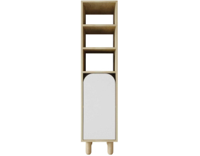 Colonne de rangement en aggloméré Parma (Blanc et chêne)