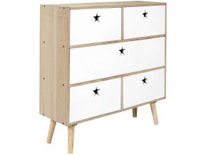 Commode bicolore pour enfants Like a star