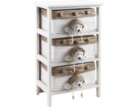 Commode enfant en bois blanc 3 tiroirs