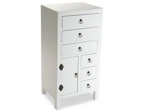 Commode 7 rangements Mademoiselle (Blanc)