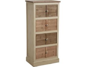 Commode 4 tiroirs en pin et poignées céramique