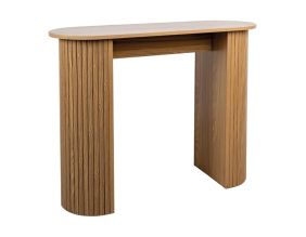 Console en bois lamé arrondie