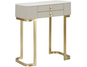 Console en bois et métal Beauty (2 tiroirs)