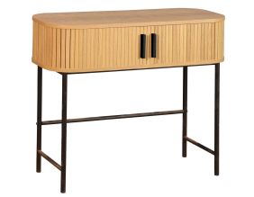 Console en bois et métal à lamelles Kyoto