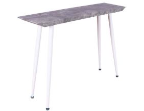 Console effet béton en acier et MDF Edge (Blanc et gris)