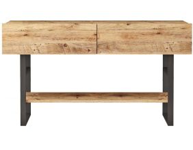 Console imitation bois et métal Atlantic