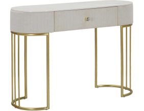 Console en métal Montpellier 100 x 43 x 74 cm (Crème)