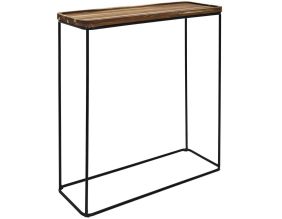 Console en métal et plateau en acacia