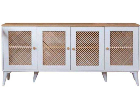Console 4 portes en aggloméré Goose (Blanc)