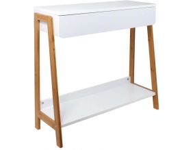 Console scandinave en bois avec tiroir Ida