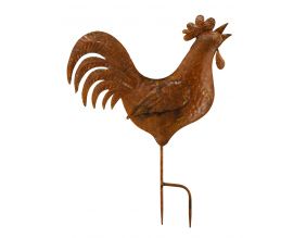 Coq en métal rouillé