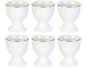 Coquetier en porcelaine liseré doré (Lot de 6)