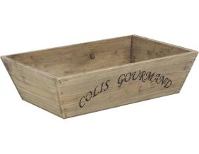 Corbeille en bois Colis gourmand