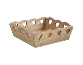 Corbeille carré découpe cœur