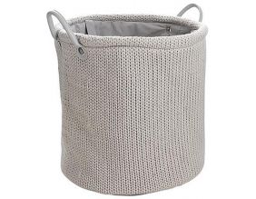 Corbeille à linge en laine doublure polyester (Beige gris)