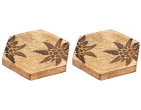 Corbeille en manguier Edelweiss (Lot de 2)