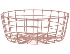 Corbeille en métal rose