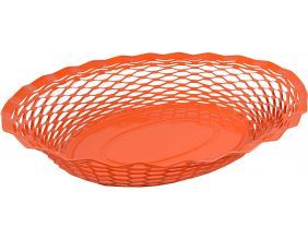 Corbeille à pain ovale orange en inox (Orange)