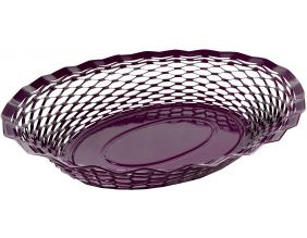 Corbeille à pain ovale prune en inox (Prune)