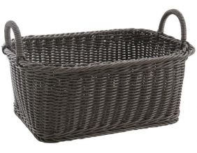 Corbeille avec anses en rotin synthétique (2)