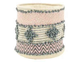 Corbeille de rangement en coton recyclé (Petit modèle)