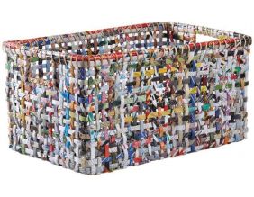 Corbeille de rangement en papîer recyclé 46 cm