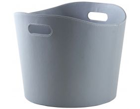 Corbeille à bûches en polyuréthane gris