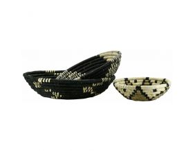 Corbeilles rondes en jonc (Lot de 3)