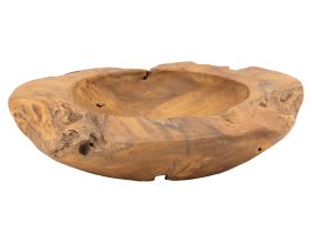 Corbeille en teck naturel (50 cm)