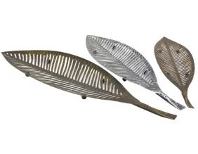 Corbeilles Feuilles en métal laqué (Lot de 3)