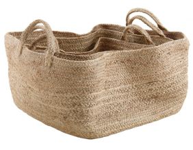 Corbeilles de rangement en jute naturelle (Lot de 3)